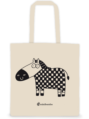 Borsina con zebra a quadretti